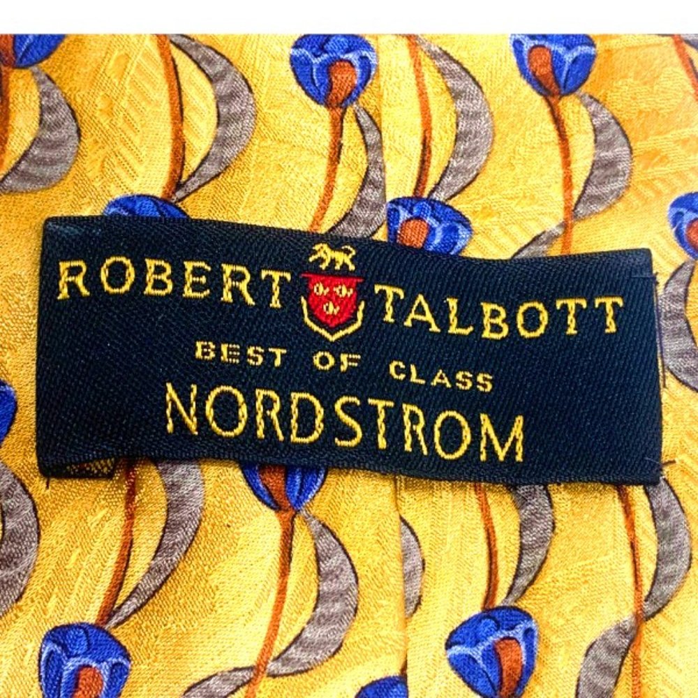 Robert‎ Talbott Best of Class Gold Asp Print 100% Silk Handsewn Necktie - Picture 3 of 8